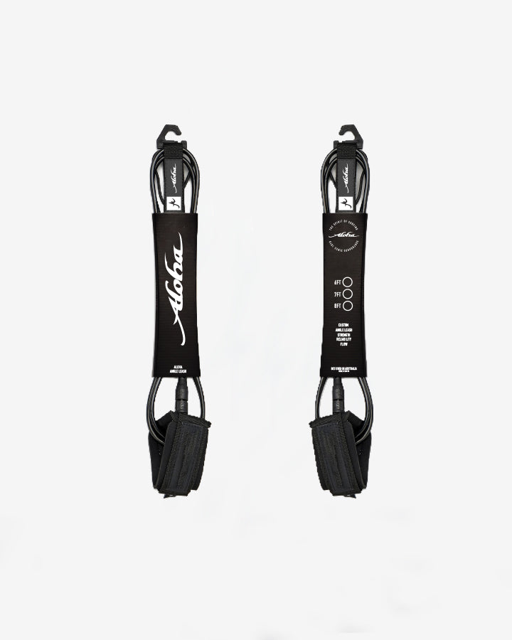 Aloha Leash Ankle Straight 7mm / 7FT-BLACK